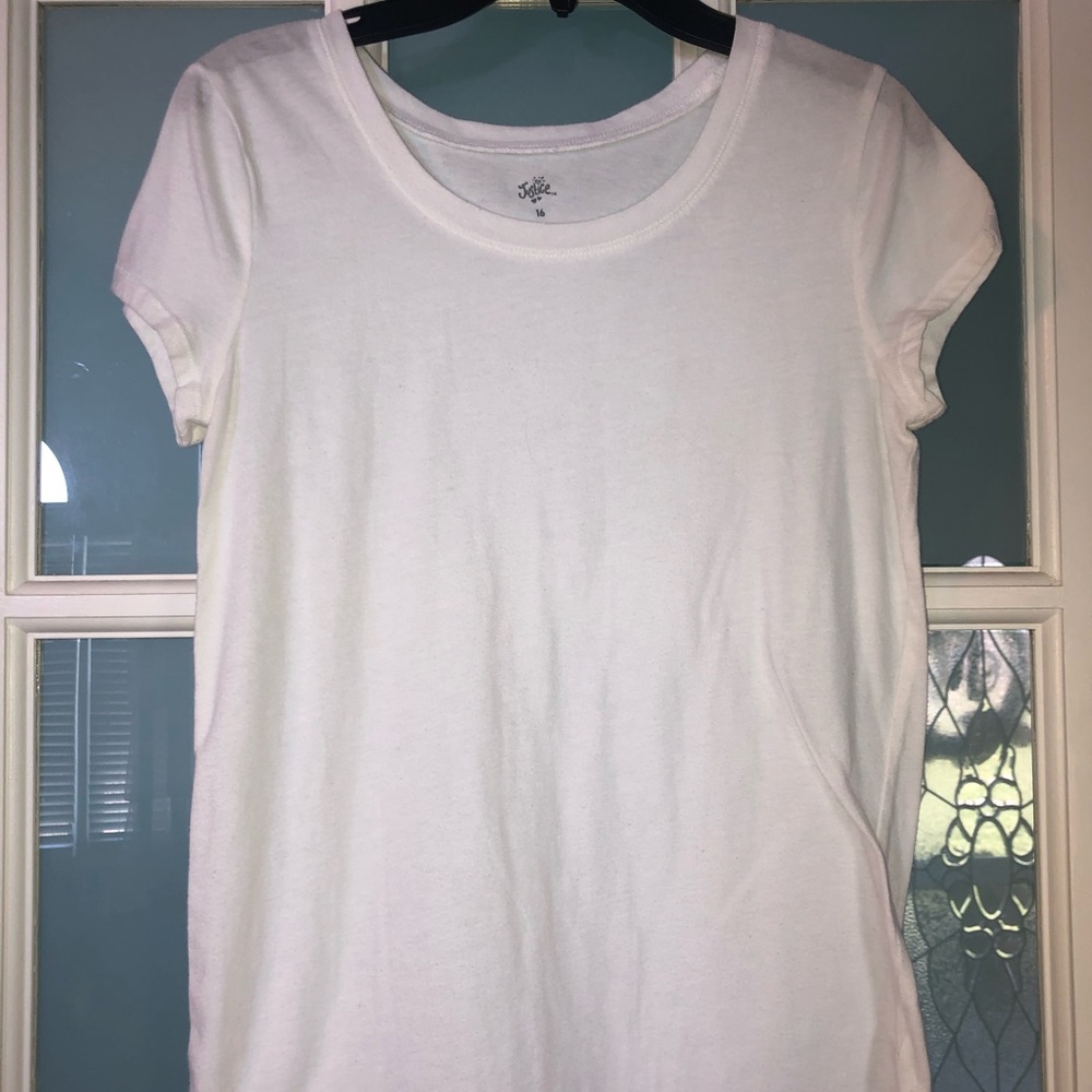 White basic Justice tee